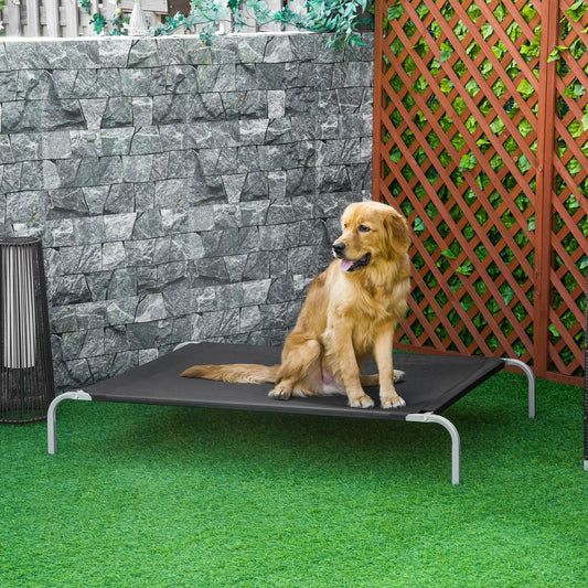 Saltea pentru caini pentru spatii interioare si exterioare Capacitate de pana la 32kg cu material care permite trecerea aerului 130x90x20cm negru
