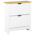 Dulap modern pentru pantofi, pentru maximum 12 perechi, cu 2 sertare reglabile și detașabile, din lemn, 72x26x80 cm, alb