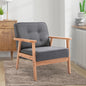 Fotoliu Vintage Stil Scandinav Moale și Confortabil Capitonat cu Butoni, 64,5x70x74 cm, Gri