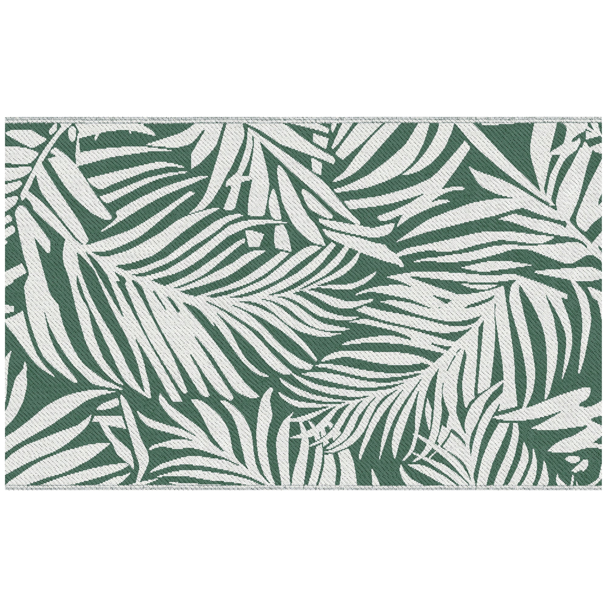 Covor de Exterior pentru Balcon și Terasă, Rezistent la Raze UV, 152x243 cm, Verde și Alb