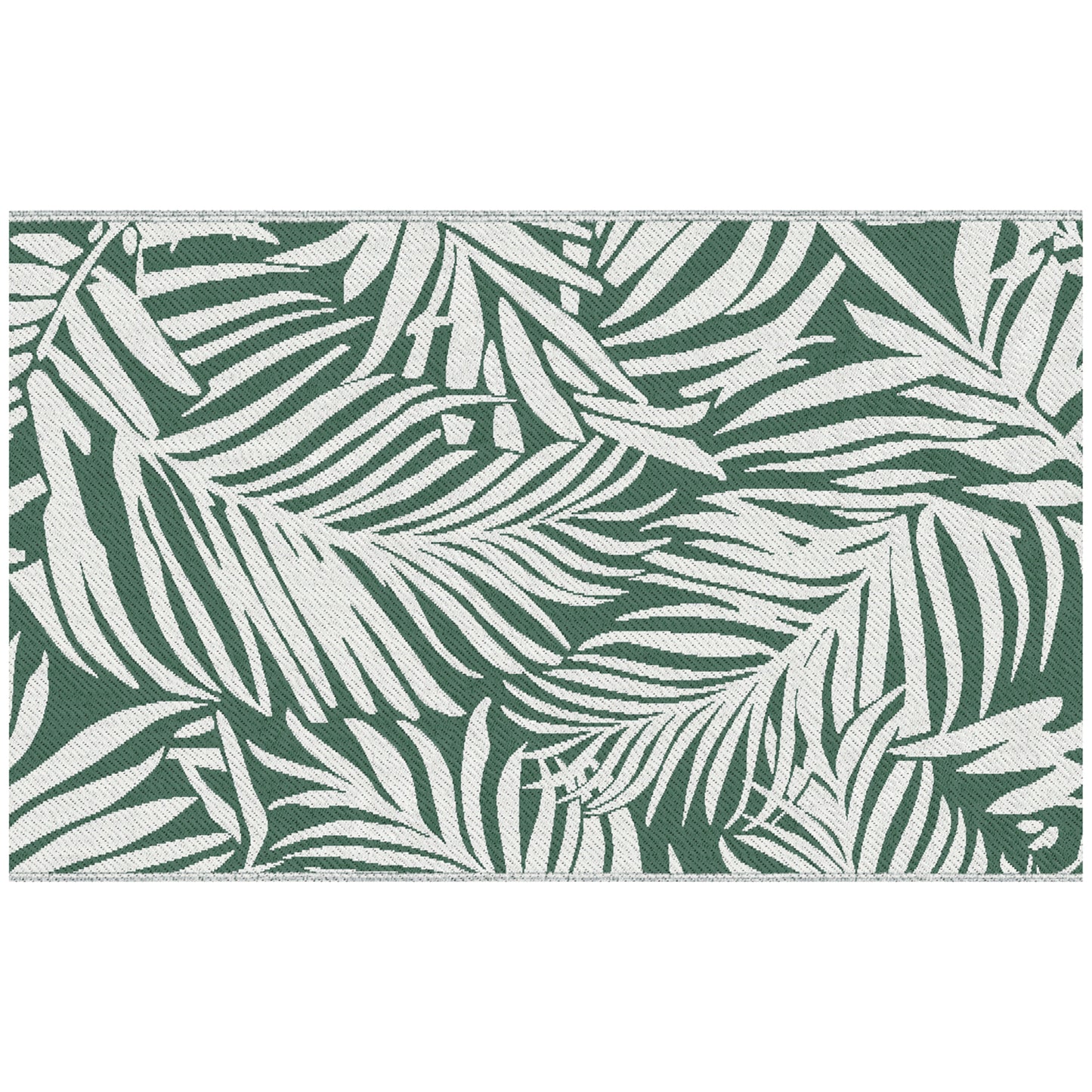 Covor de Exterior pentru Balcon și Terasă, Rezistent la Raze UV, 152x243 cm, Verde și Alb