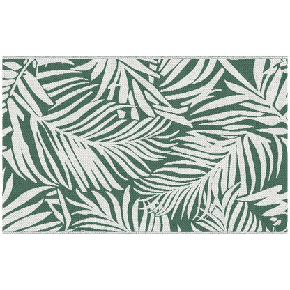 Covor de Exterior pentru Balcon și Terasă, Rezistent la Raze UV, 152x243 cm, Verde și Alb