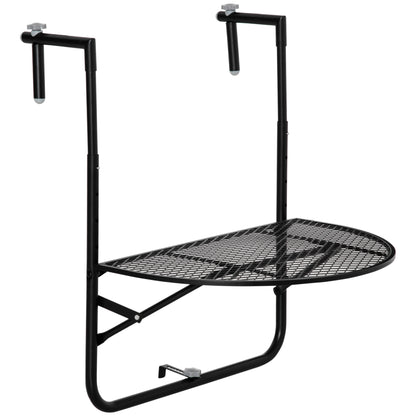 masa de agatat pentru balcon, masuta metalica de instalare pe perete, Neagra
