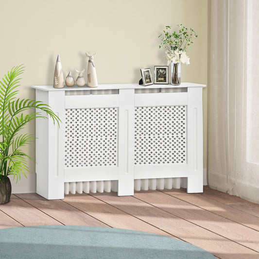 Masca Calorifer Lemn Alb – 111,5×82×19 cm cu Grilaj Elegant