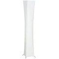 Lampă de Podea Modernă cu Comutator de Picior, din Oțel și Țesătură, 25x25x129 cm, Alb și Argintiu