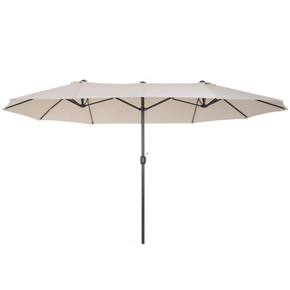 Umbrela de Gradina Impermeabila si Anti-UV Bej, 460x270x240cm