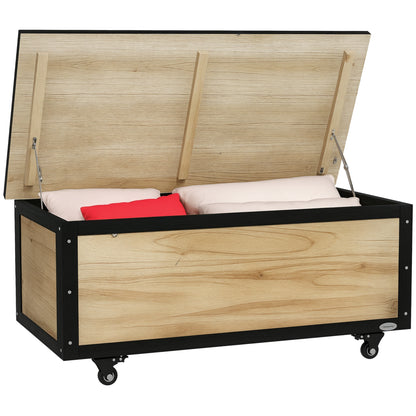 Cutie de depozitare 121 de litri pentru exterior cu roti