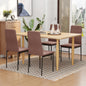 Set 4 Scaune Moderne pentru Dining și Bucătărie, Scaune Căptușite cu Cadru Metalic Robust, Textil Kaki
