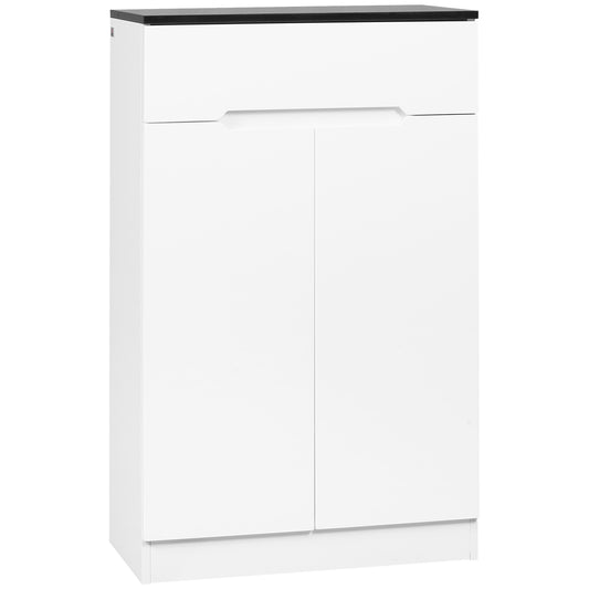 Dulap Pantofi Slim 60×32×100 cm – 12 Perechi, Rafturi & Sertar