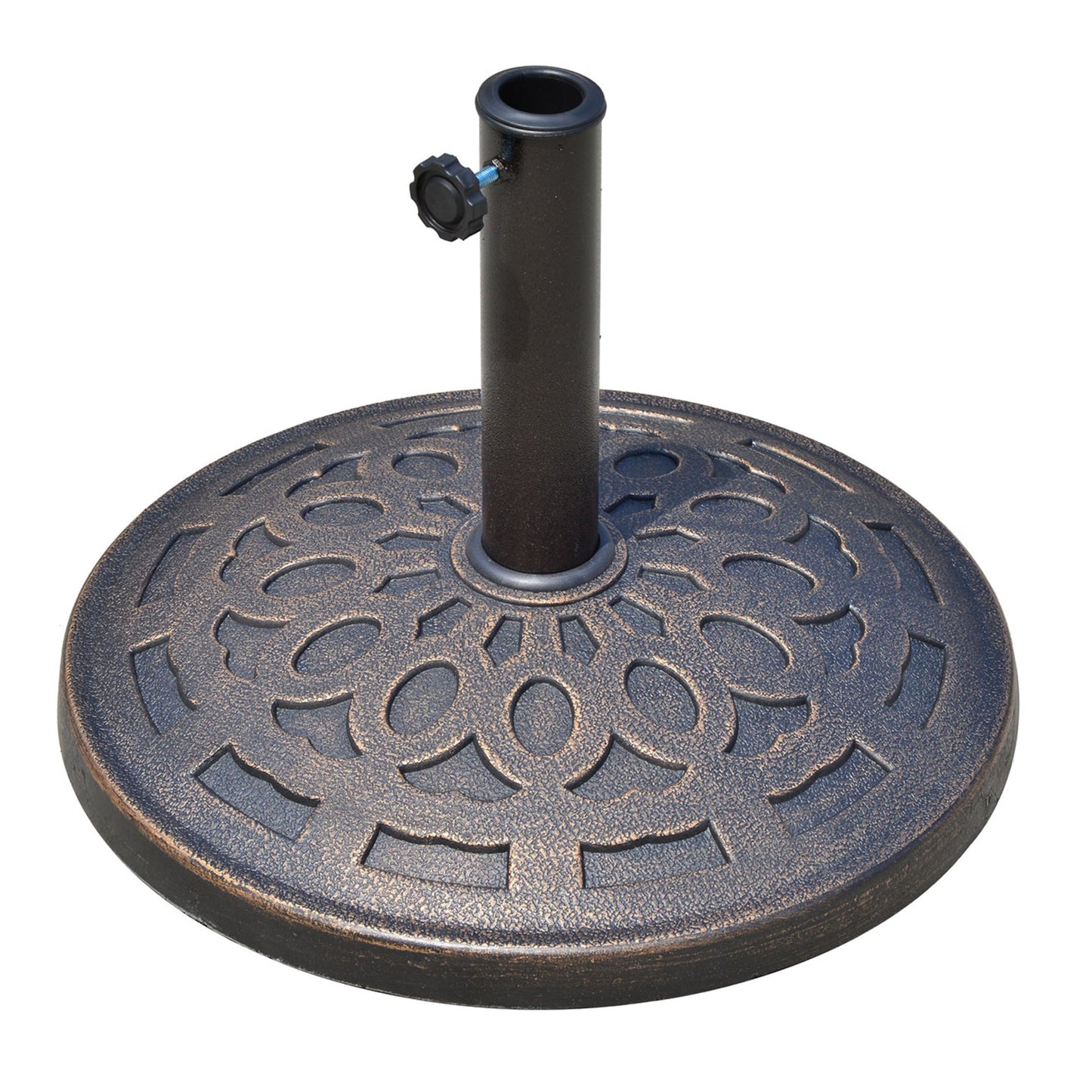Baza pentru umbrela 12kg din rasina Φ48.5x34cm pentru stalpi 38-48mm bronz