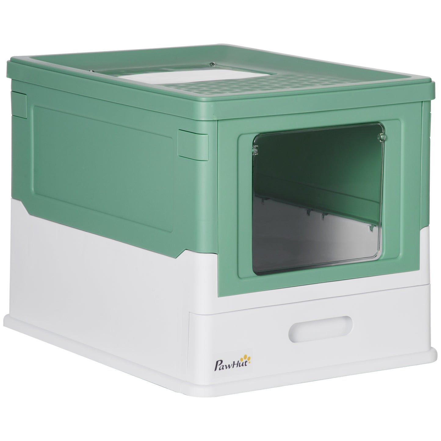 Litiera Pisici – Verde, 2 Usi cu Tava Detasabila