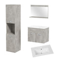 Set Mobilier Baie – 3 Piese: Oglinda, Chiuveta, Dulap Depozitare