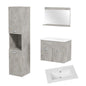 Set Mobilier Baie – 3 Piese: Oglinda, Chiuveta, Dulap Depozitare