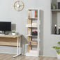 Raft Perete 5 Rafturi – Stejar & Alb, Design Modern pentru Camera