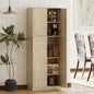 Mobilier de Depozitare Minimal cu 2 Dulapuri și Rafturi Reglabile, din Lemn culoare Stejar, 59x31x155 cm