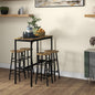 Set Dining 5 piese: Masa 60×30 cm + 4 Scaune cu Suport Picioare