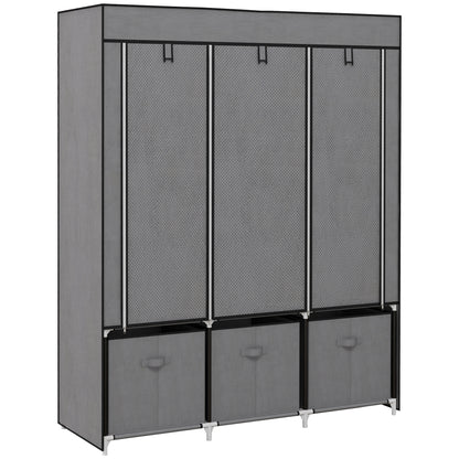 sifonier Pliabil Textil – Cu Rafturi & Sertare, Ideal pentru Spatii Mici