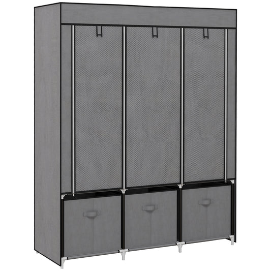 sifonier Pliabil Textil – Cu Rafturi & Sertare, Ideal pentru Spatii Mici