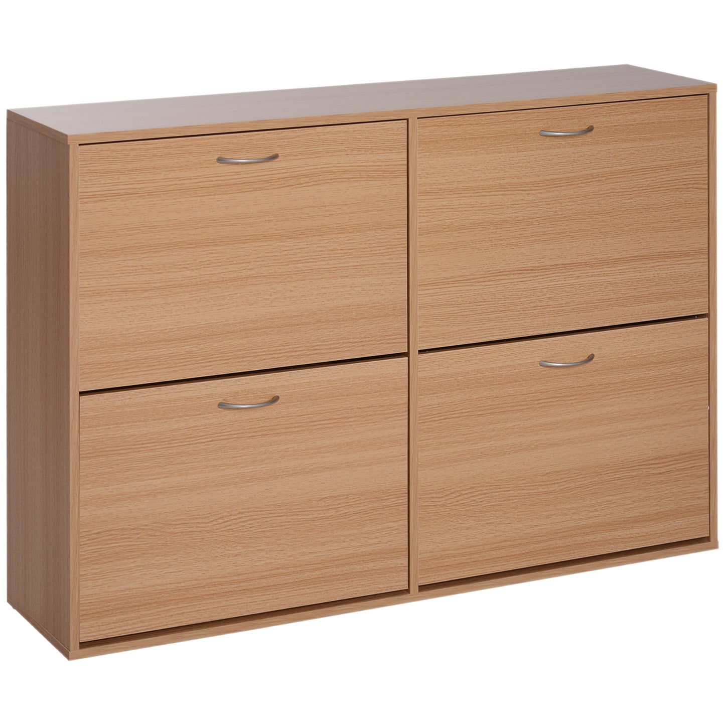 Pantofar Modern pentru 24 Perechi de Pantofi, Dulap Îngust pentru Hol cu Sertare Basculante, Din Lemn, 120x24x81cm