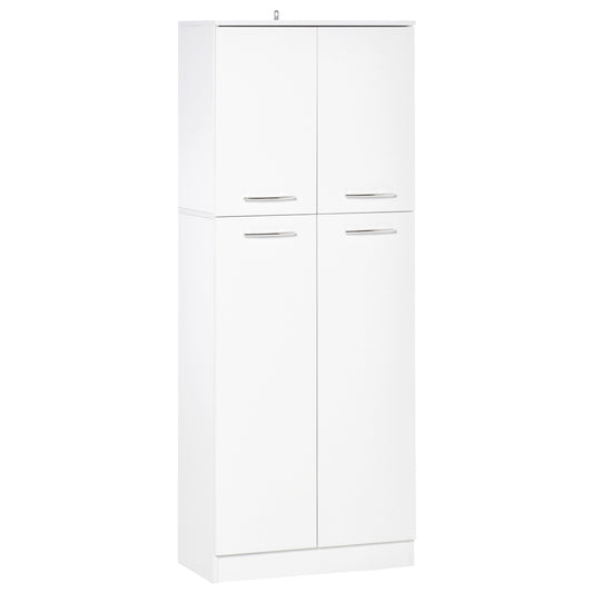 Dulap de depozitare, cu 2 compartimente și rafturi reglabile pentru dormitor living birou, 59×31×155 cm