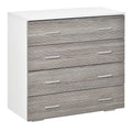 Comoda cu 4 sertare din lemn cu manere din aluminiu 76x35x72cm