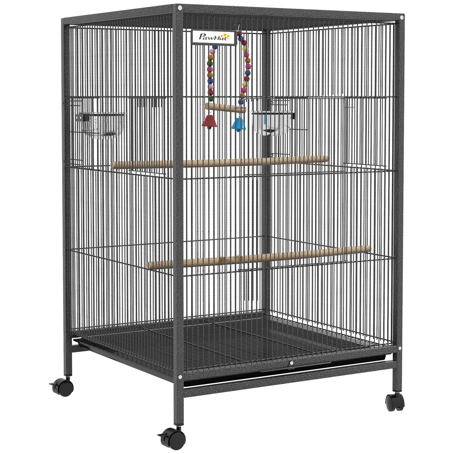 Colivie pentru Pasari – 48×46×74 cm cu Suport Rulant