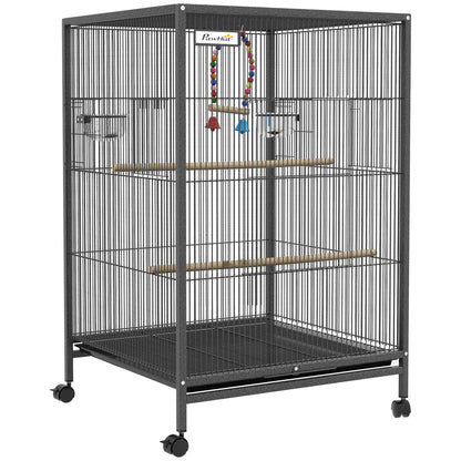 Colivie pentru Pasari – 48×46×74 cm cu Suport Rulant