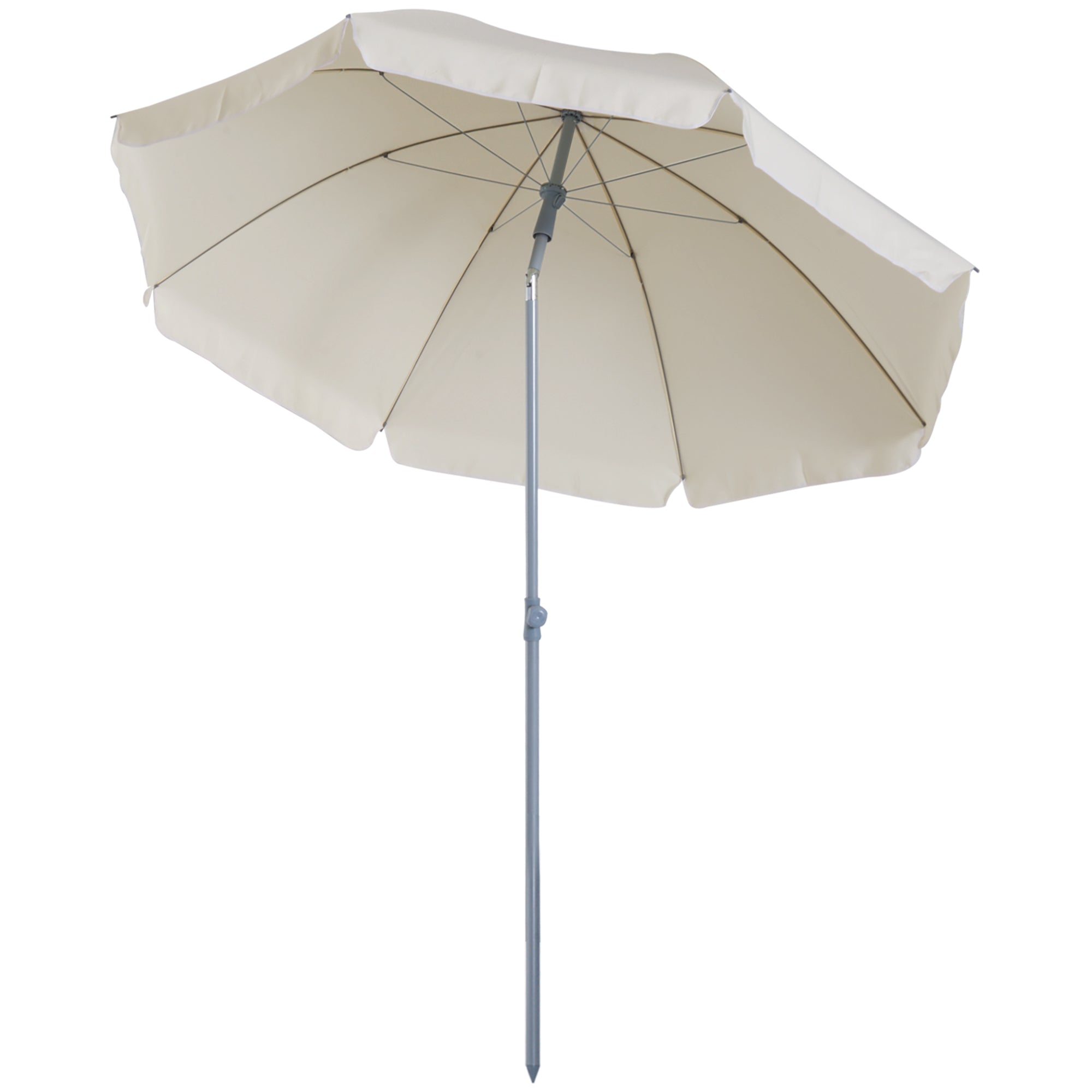Umbrela de Gradina cu Acoperis Reglabil Φ220, Crem alb