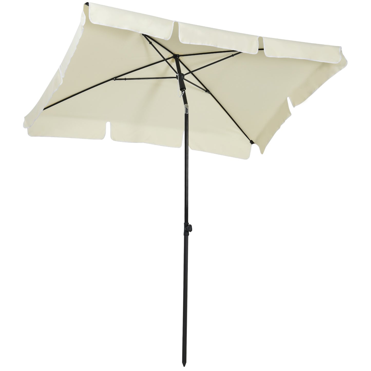 Umbrela Parasolara dreptunghiulara 200 × 125 × 235cm Crem