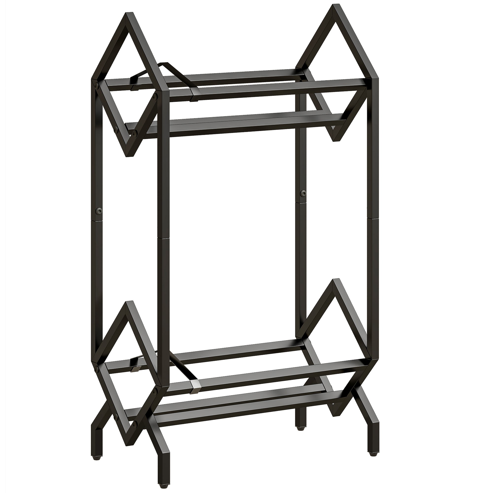 Organizator CD-uri pentru 50 CD-uri, Organizator Viniluri 2 Niveluri din Metal pentru DVD-uri, Cărți, Albume, Negru
