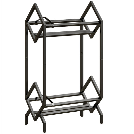 Organizator CD-uri pentru 50 CD-uri, Organizator Viniluri 2 Niveluri din Metal pentru DVD-uri, Cărți, Albume, Negru