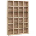 Dulap pentru CD-uri cu rafturi reglabile, capacitate 456 CD-uri sau 336 DVD-uri, 24 de compartimente, 89x20x130,5 cm, lemn