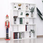 Bibliotecă albă 5 niveluri, Mobilier Librarie cu 5 rafturi 12x28,6x160cm