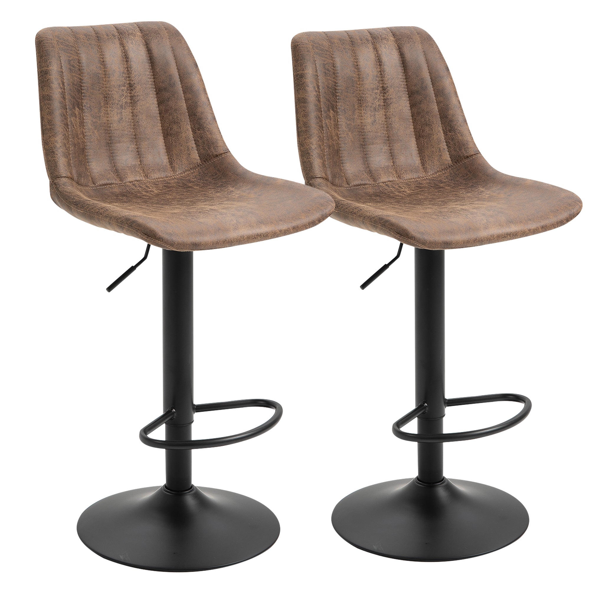 Set 2 Scaune de Bar – Reglabile, Rotative & Captusite