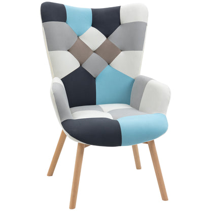 Scaun Decorativ Tapitat cu Brat & Spatar Capitonati – Dormitor