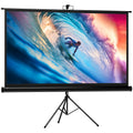 Ecran Proiector Pliabil de 84" Format 16:9 cu Trepied Reglabil, 200x8x118 cm, Negru