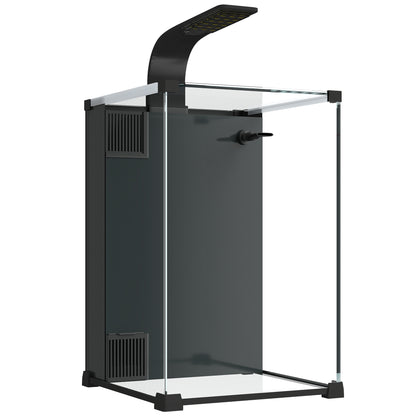 Acvariu 36L cu Filtru Integrat, 30 x 30 x 45,5 cm, Negru