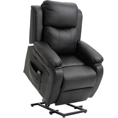 Fotoliu Relax Electric cu Ridicare și Reclinare 160°, Telecomandă, 76x90x105 cm, Negru