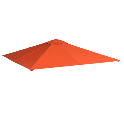 Acoperis de Schimb pentru Foisor 3x3m din Poliester Impermeabil Anti-UV, Portocaliu