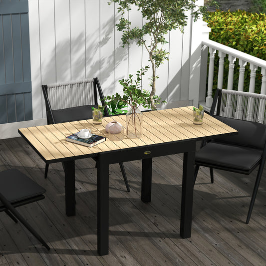 Masă extensibilă pentru terasă, cu 4-6 locuri, 81-162 cm
