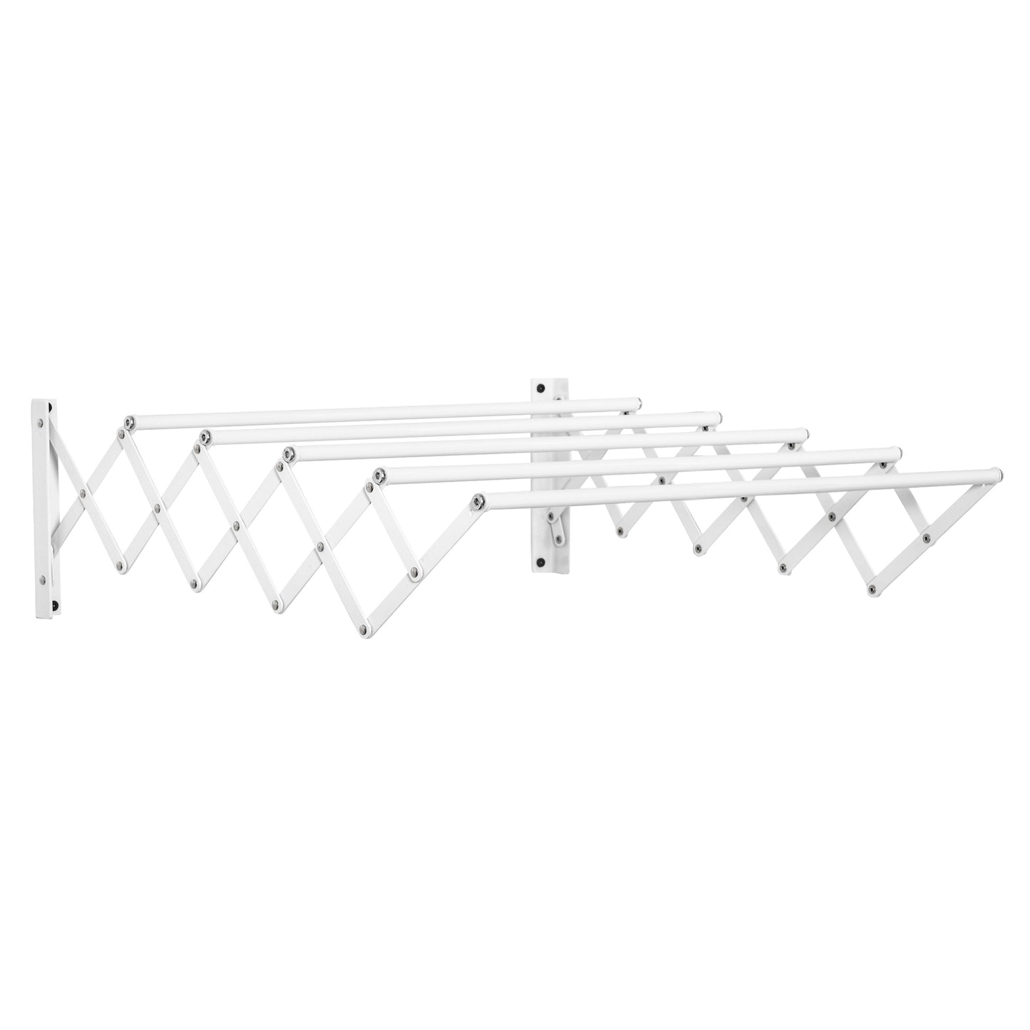 Uscător de rufe retractabil pentru interior și exterior, 63,5x60x20 cm, alb