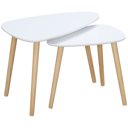 Set de 2 masute laterale moderne, mese cuib triunghiulare, noptiere, masuta de cafea