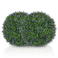Set de 2 Plante Artificiale Sferice cu Flori de Lavandă, Ø42 cm, Violet