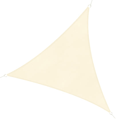 Cort parasolar triunghiular- Cort tip velă - Anti UV - Crem - 6x6x6m