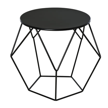 masuta geometrica, otel 54x54x44cm, negru