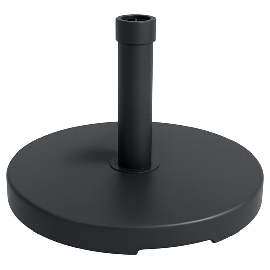 Baza pentru Umbrela de Gradina din HDPE si Ciment, cu Manivela Integrata, Ø46.5x31 cm, Negru