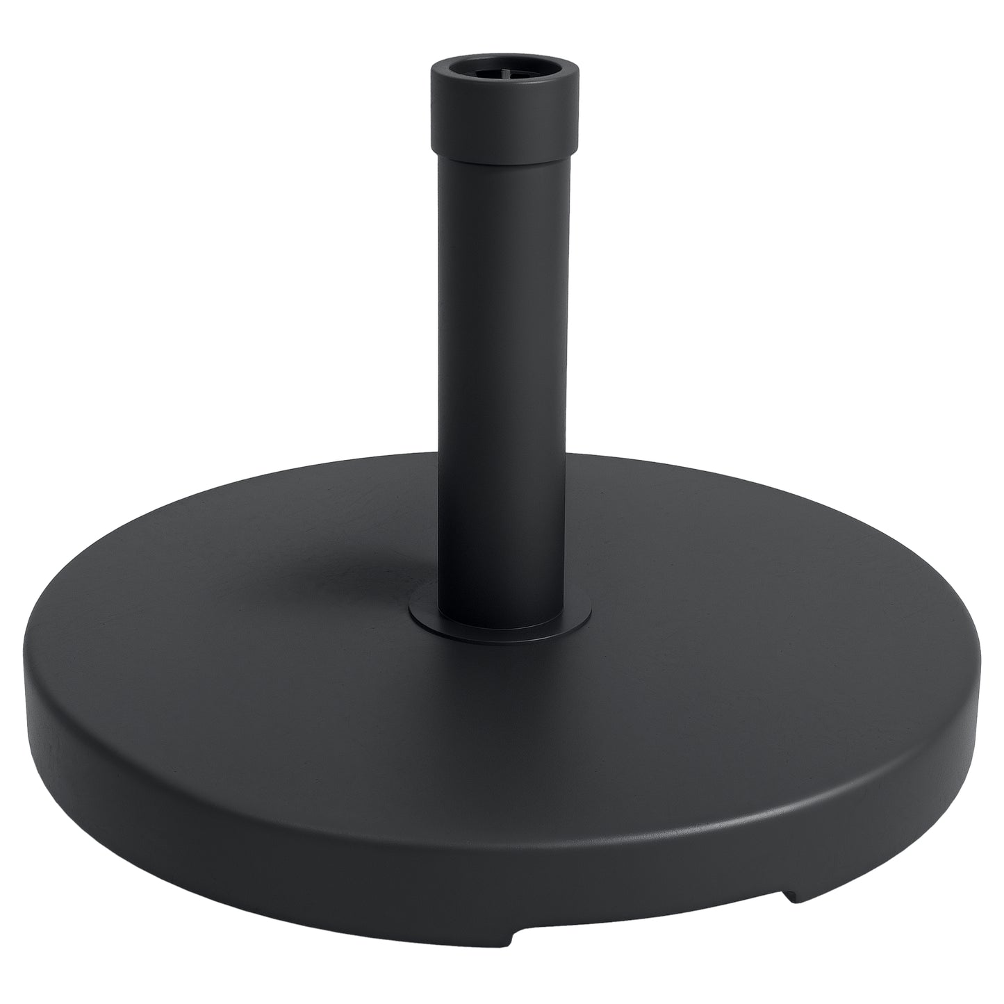 Baza pentru Umbrela de Gradina din HDPE si Ciment, cu Manivela Integrata, Ø46.5x31 cm, Negru