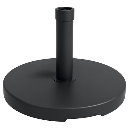 Baza pentru Umbrela de Gradina din HDPE si Ciment, cu Manivela Integrata, Ø46.5x31 cm, Negru