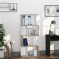 Librarie de Design Modern 4 rafturi Lemn Natural si Alb, 60x24x148cm