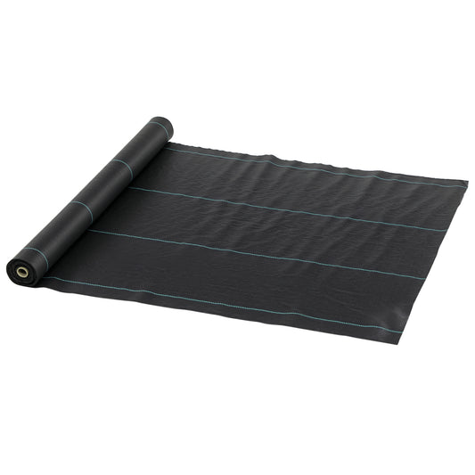 Plasă pentru Mulcire Permeabilă și Anti-UV din Polipropilena, pentru Grădină și Curte, 100x1 m, Negru
